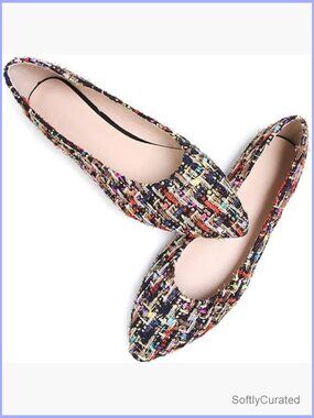 Women's Suede Ballet Flats Pointed Toe Slip-On Comfortable Wedding Party Shoes